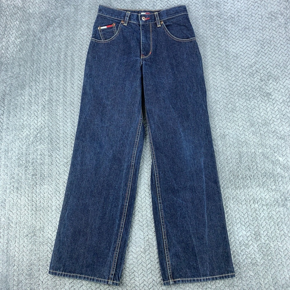 Tommy Hilfiger Jeans Women's Size 8 Blue Slouch Fit Wide Leg Hip Hop Y2K 25x27